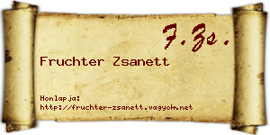 Fruchter Zsanett névjegykártya